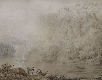 null CHANCOURTOIS René-Louis de (Nantes 1751-Paris 1817) : « Vue de rochers, prise...