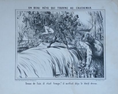 null GUERRE DE CRIMEE / RUSSIE - Réunion de 3 lithographies originales circa 1854...