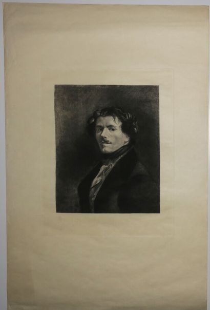 null PORTRAIT d'Eugène DELACROIX (1798 - 1863) - Eau-forte gravée d'après un portrait...