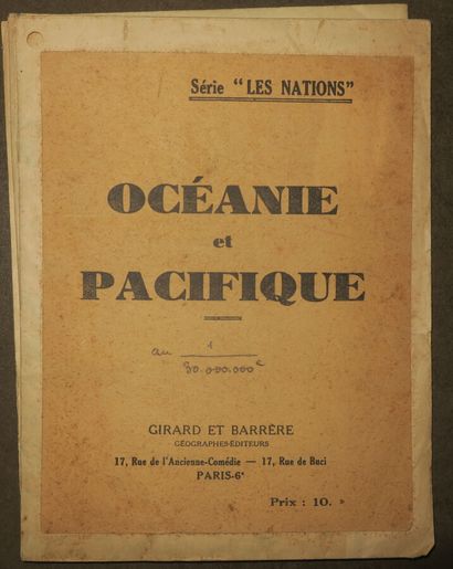 null "OCEANIE et PACIFIQUE", c.1914, Girard et Barrère, géographes-Editeurs, Paris....