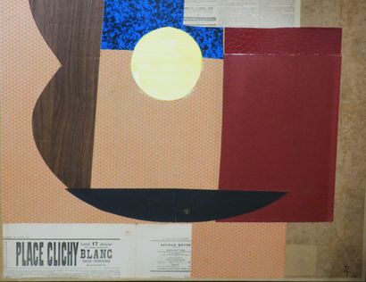 null TORRES Pascal (born in 1964 in Sannois) - "Place Clichy". Collage. Wrapping...