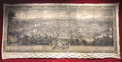 ROME - EXCEPTIONNELLE VUE PANORAMIQUE DE ROME par Giuseppe VASI (1710-1782) - "Prospetto...