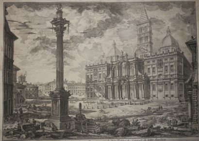 null PIRANESI Giovanni Battista (1720 - 1778) - "Veduta della Basilica di S.ta Maria...