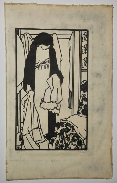 null LABOUREUR Jean-Emile (1877 - 1943) - "The linen". (Plate 6 of the suite "Toilets")....