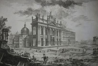 null PIRANESI Giovanni Battista (1720 - 1778) - "Veduta della basilica di S. Giovanni...