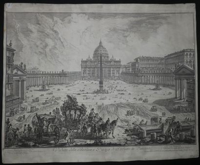  PIRANESI Giovanni Battista (1720 - 1778) - "Veduta della Basilica, e Piazza di S....