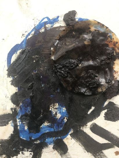 null BARROT Ronan (born in Carpentras in 1973) - [Skull]. 2012. Mixed media on canvas...