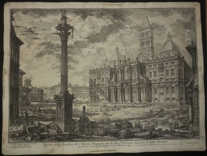  PIRANESI Giovanni Battista (1720 - 1778) - "Veduta della Basilica di S.ta Maria...