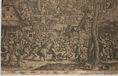 null BORCHT Peeter van, le vieux (ca. 1535-1608) - "Foire paysanne". 1559. Eau-forte...