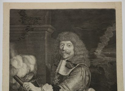null MASSON Antoine (1636 - 1699) - "Portrait of Henri de Lorraine, Count of Harcourt"....