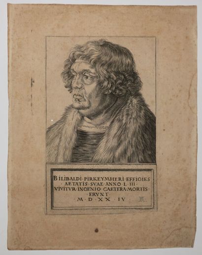 null DÜRER Albrecht (1471 - 1528) - "Portrait of Willibald Pirckheimer". 1524. Original...