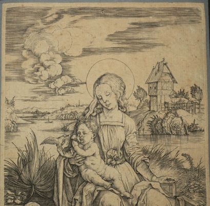 null DÜRER Albrecht (1471 - 1528) - "The Virgin and Child with a Monkey". c.1498....