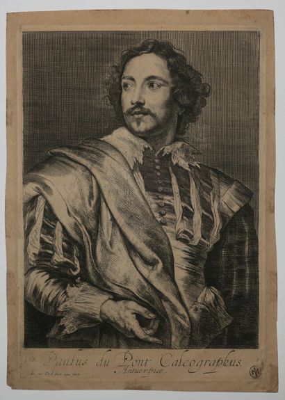 null VAN DYCK Anton (1599 - 1641) - "Portrait of Paul Pontius". Etching. Ref: New...