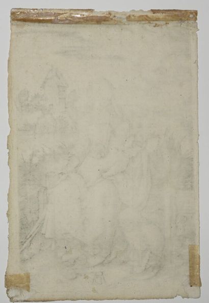 null DÜRER Albrecht (1471 - 1528) - "La Vierge et l'Enfant au singe". c.1498. Burin...