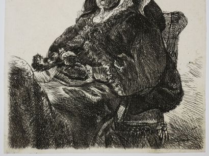 null REMBRANDT H. van Rijn (1606 - 1669) - "Rembrandt's Mother in Widow's Dress and...