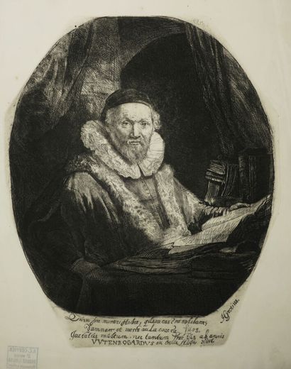 null REMBRANDT H. van Rijn (1606 - 1669) - "Johannes Wytenbogardus" (Jan Uytenbogaert,...