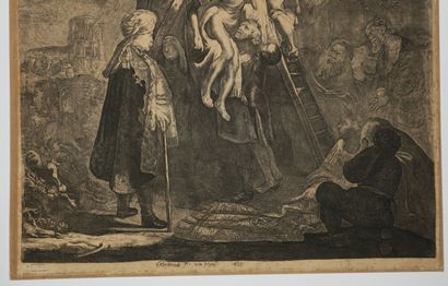 null REMBRANDT H. van Rijn (AFTER) (1606 1669) - "The Descent from the Cross". Etching...