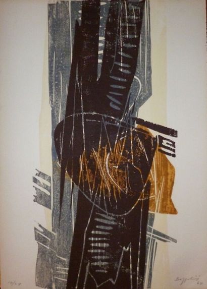 BOZZOLINI Silvano etching, signed, numbered...