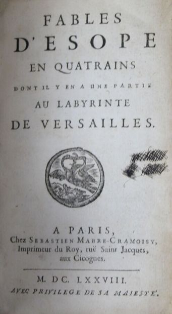 null BENSERADE (Isaac de) 1612-1691) : Fables d'Esope en Quatrains dont il y a une...