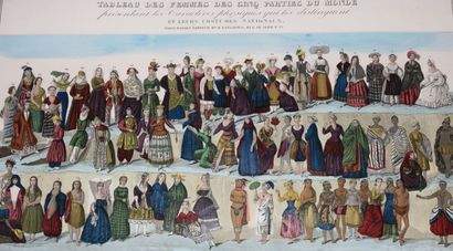 null COSTUMES OF THE WORLD - "TABLE OF THE WOMEN OF THE FIVE PARTS OF THE WORLD presenting...