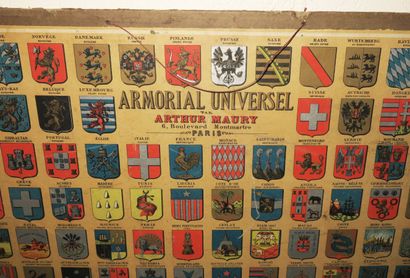 null ARMORIALS - "ARMORIAL UNIVERSEL par Arthur MAURY", in Paris. c.1900. Printed...