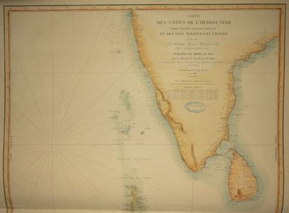 null INDIA - MALDIVES - CEYLAN - "MAP OF THE COASTS OF HINDUSTAN from BOMBAY to GODAVERY...