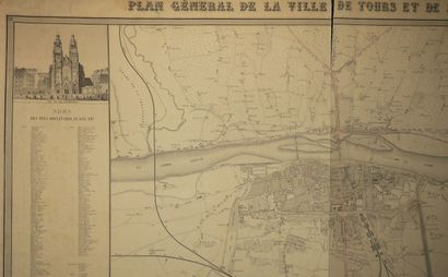 null INDRE-ET-LOIRE (37) - TOURS - "PLAN général de la ville de TOURS et de ses environs"....