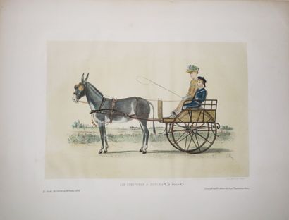 null CHEVAUX & CALECHE - "Crews in Paris (Pl.4, series C)". c.1893. Lithograph by...