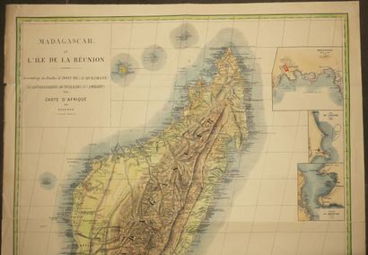 null MAP of "MADAGASCAR and THE ISLAND OF REUNION". 1885. Drawn by the Chief of B....