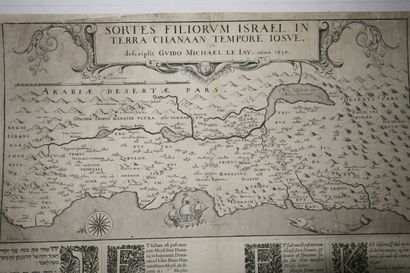 null TERRE SAINTE - ISRAEL - "Sortes filiorum Israel in terra Chanaan tempore Josue",...
