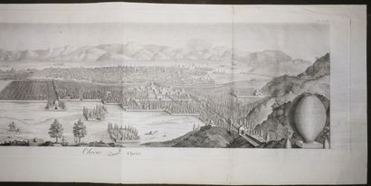 null IRAN - RARE VUE PANORAMIQUE de CHIRAZ ou SHIRAZ "Chiras". c.1800. Grande gravure...