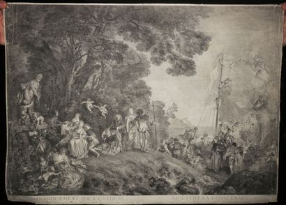 null WATTEAU Antoine (d'après) (1684-1721) - "L'Embarquement pour Cythère". 1733....