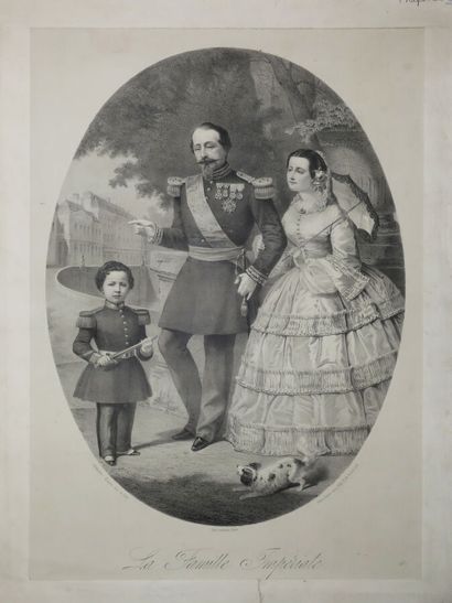 null NAPOLEON - PORTRAIT de "La Famille Impériale". 19ème. Lithographie originale...