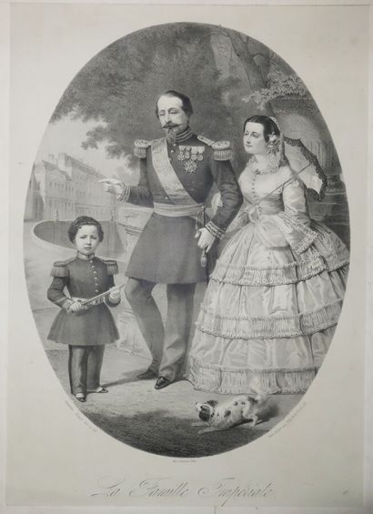 null NAPOLEON - PORTRAIT de "La Famille Impériale". 19ème. Lithographie originale...