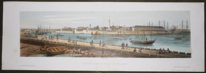 null MORBIHAN (56) - LORIENT - "PANORAMA du Port et de la ville de LORIENT". c.1860....
