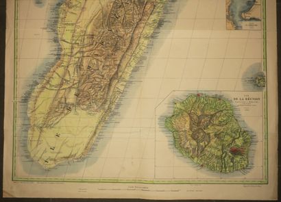 null MAP of "MADAGASCAR and THE ISLAND OF REUNION". 1885. Drawn by the Chief of B....