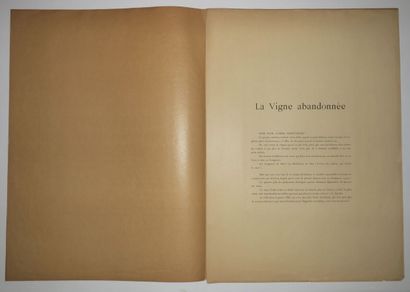 null GROUX Henry de (1866 - 1930) - "Les vendanges, La vigne abandonnée". Grand in-folio...