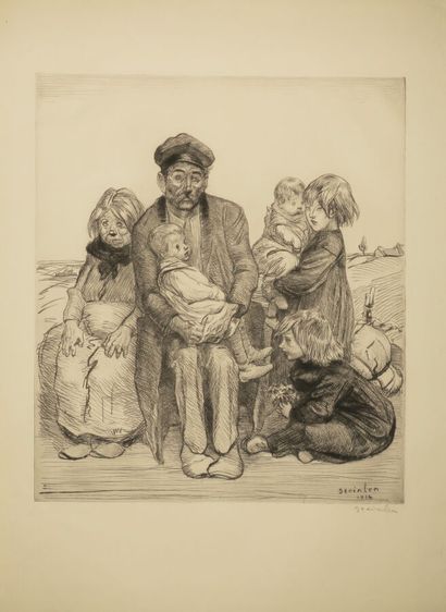 null STEINLEN Théophile Alexandre (1859-1923) - Réunion de 4 estampes: 1-"Les trois...