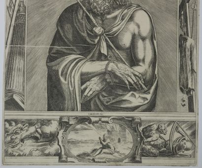 null LAFRERI Antonio (after) (c.1512 - 1577) - "Ecce Homo". Copy engraved with a...