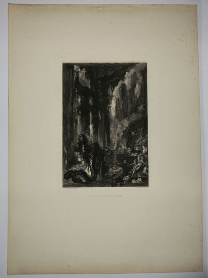 null BRACQUEMOND Félix (1833 - 1914) - Réunion de 2 gravures : "La tête et la queue...