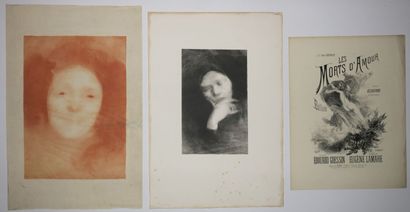 null CARRIERE Eugène (1849 - 1906) - Réunion de 2 lithographies et 1 partition de...
