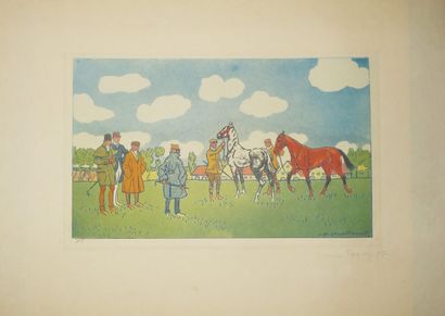 null TAQUOY Maurice (1878 - 1952) - Meeting of 2 engravings: 1-"The meeting". 1906....