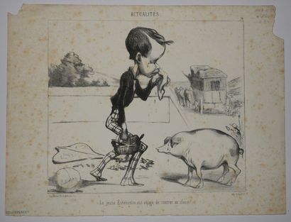 null DAUMIER Honoré (1808 - 1879) - Réunion de 6 lithographies: 1-"Les baigneurs",...