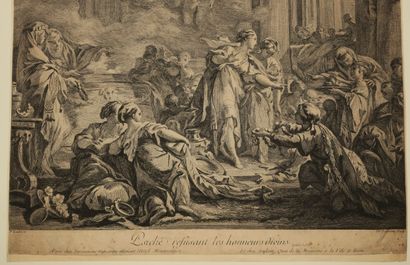 null PARIZEAU Philippe-Louis (Paris 1740 - 1801) - "Psiché refusing the divine honors"....