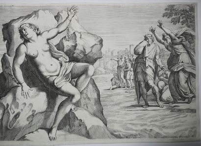 null CESIO Carlo (1622 - 1682) - "Perseus and Andromeda". 1656. Etching and burin...