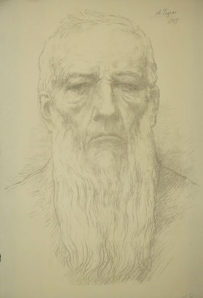 null LEGROS Alphonse (1837 - 1911) - Réunion de 5 estampes: 1-"Dans la forêt de Conteville"....