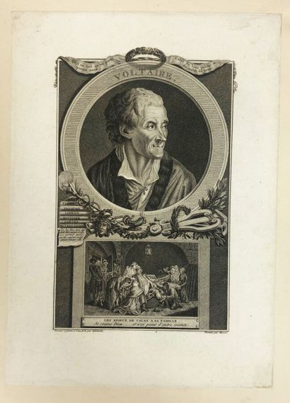 null VOLTAIRE - SET of 19 PLATES from the XVIII & XIX centuries including "Le lever...
