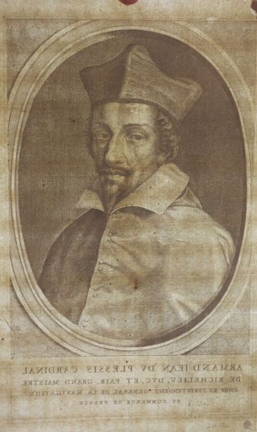 null PORTRAIT OF RICHELIEU - "Armand-Jean Du Plessis Cardinal de Richelieu, Duke...