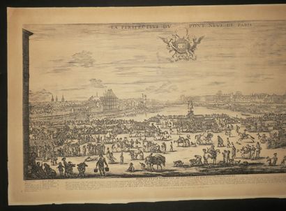 null DELLA BELLA Stefano (1610 - 1664) - "The perspective of the Pont Neuf in Paris"....