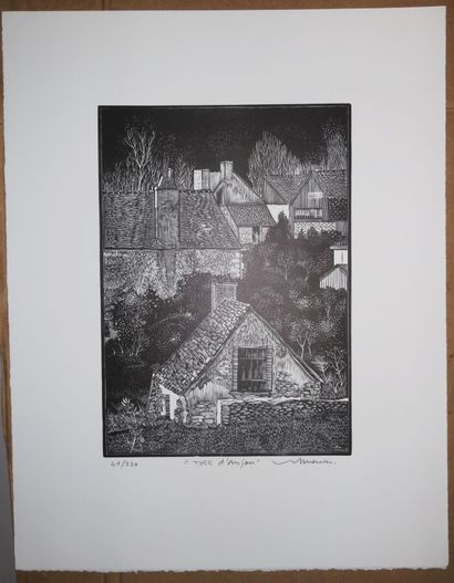 null Meeting of 9 CONTEMPORARY ENGRAVINGS: 1-[A ploughman], woodcut by M. Martin....